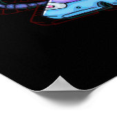 Pink Cyborg Face Poster (Hoek)