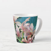 Pink Cymbidium Orchids Floral Latte Mok (Rechterhoek)