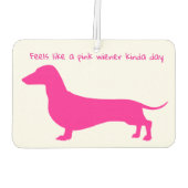 Pink Dachshund Silhouette Luchtverfrisser (Achterkant)