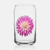 Pink Dahlia Bloom Floral Blikvorm Glas (Voorkant)