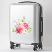 Pink Dahlia Flowers Sticker (Koffer)