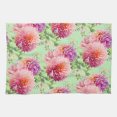 Pink Dahlia Flowers Theedoek (Horizontaal)