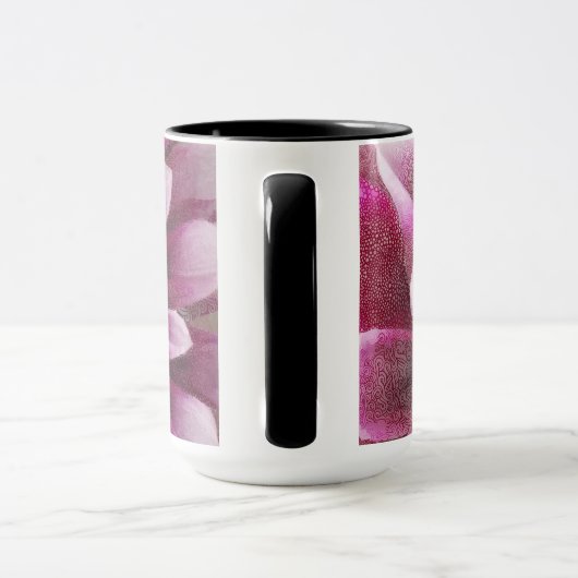 Pink Dahlia mug (Poignée)