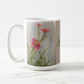 Pink Daises café Mug (Gauche)