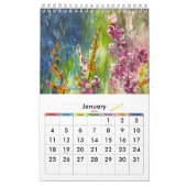 Pink Daises Floral Calendrier 2025 (Jan 2026)