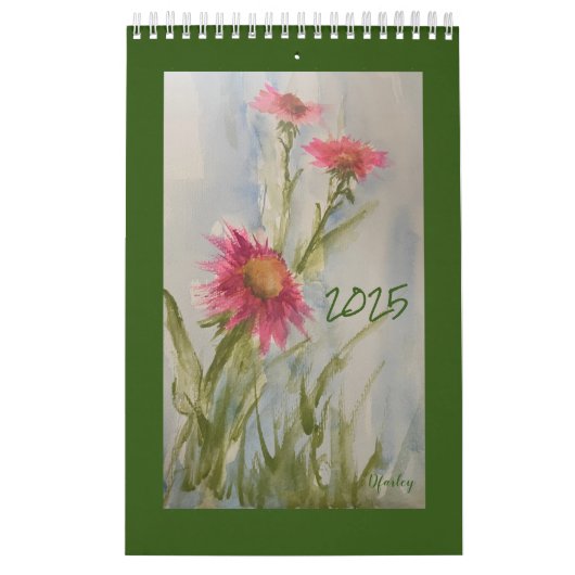 Pink Daises Floral Calendrier 2025 (Protection)
