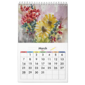 Pink Daises Floral Calendrier 2025 (Mar 2027)