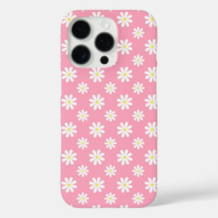 Pink Daisies Floral Pattern iPhone 16 Pro Hoesje