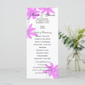 Pink Daisies Wedding Programme Programma (Staand voorkant)