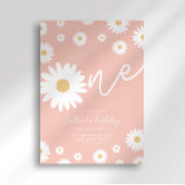 Pink Daisy 1er Invitation anniversaire