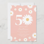 Pink Daisy 50th Birthday Invitation (Devant)