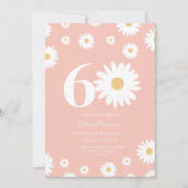 Pink Daisy 60th Birthday Invitation (Devant)