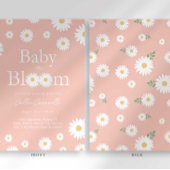 Pink Daisy Baby in Bloom Baby shower Invitation