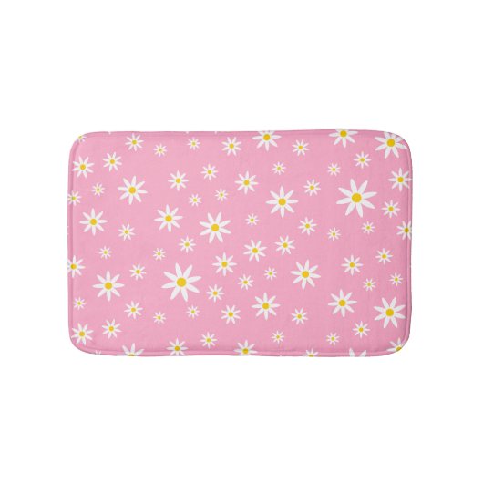 Pink Daisy Bath Mat (Voorkant)