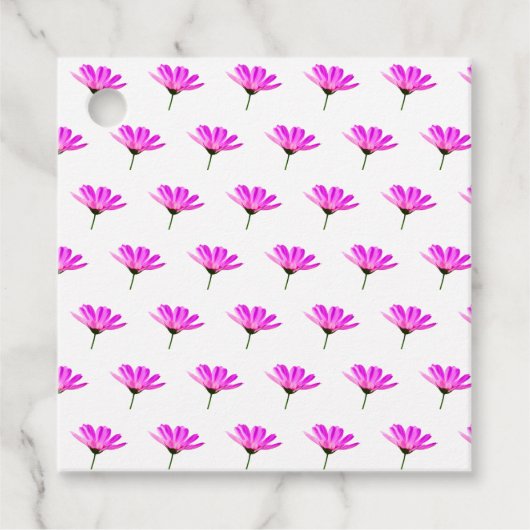 Pink Daisy Bedankjes Labels (Voorkant)