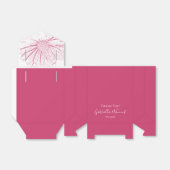 Pink Daisy Effect Floral Wedding Bedankdoosjes (Uitgevouwen)