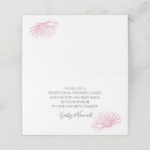 Pink Daisy Effect Floral Wedding Charity Favors (Buitenkant ongevouwen)