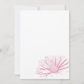 Pink Daisy Effect Floral Wedding Engagement Party Kaart (Achterkant)