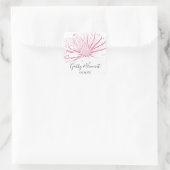 Pink Daisy Effect Floral Wedding Vierkante Sticker (Tas)
