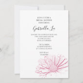Pink Daisy Effet Floral Bridal Shower Invitation (Devant)