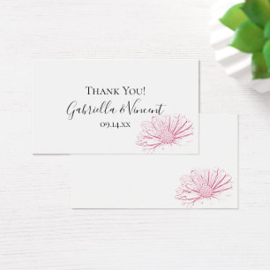 Pink Daisy Effet Floral Wedding Favor Tags