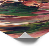 Pink Daisy Energies Floral Abstracte Art Poster (Hoek)