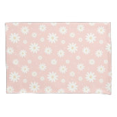 Pink Daisy Floral Kussensloop (Voorkant)