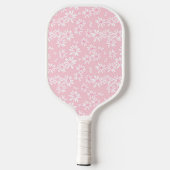 Pink Daisy Floral Pattern Personalized Name Cute Pickleball Paddle (Achterkant)