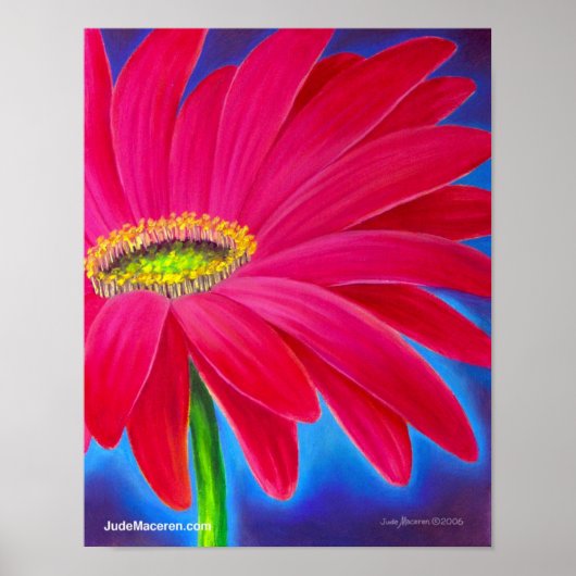Pink Daisy Flower Art Giclee - Affiche (Devant)