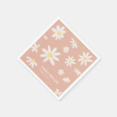 Pink Daisy Flower Napkins Servet (Hoek)