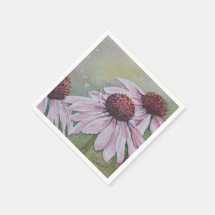 PINK DAISY FLOWER PAPER NAPKINS SERVET