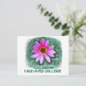 Pink Daisy Ik ben een Survivor Briefkaart (Staand voorkant)