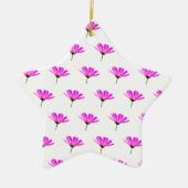 Pink Daisy Keramisch Ornament (Voorkant)