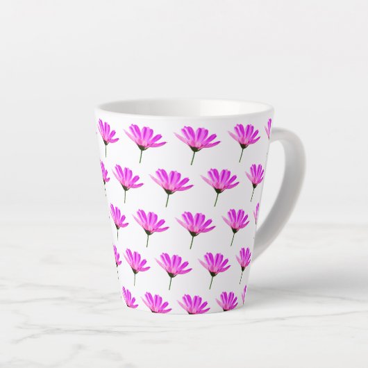 Pink Daisy Latte Mok (Rechterhoek)