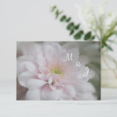 Pink Daisy Mum Mariage Réponse carte RSVP (Debout devant)