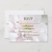 Pink Daisy Mum Mariage Réponse carte RSVP (Dos)