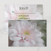 Pink Daisy Mum Mariage Réponse carte RSVP (Devant / Derrière)