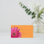 Pink Daisy Orange Special Occasion Carte Place (Debout devant)