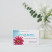 Pink Daisy Personal Visitekaartje (Staand voorkant)