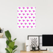Pink Daisy Poster (Thuiskantoor)