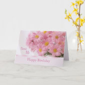 Pink daisy Sweet 16 Carte Anniversaire (Fleur jaune)