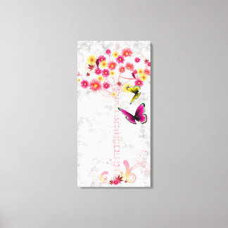 Pink Daisy Tree Canvas Afdruk