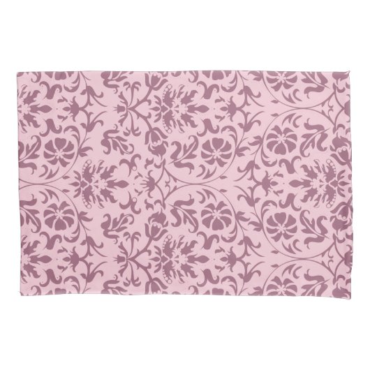 Pink Damask Floral Pattern-ontwerp Kussensloop (Voorkant)