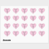 Pink Damask Girls BaptismMerci autocollant (Feuille)
