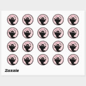 Pink Damask | Halloween Ghost | FANTASTISCH Ronde Sticker (Vel)