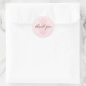 Pink damask merci sticker (Sac)