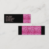 PINK DAMASK MINI VISITEKAARTJE (Voorkant / Achterkant)