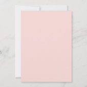 Pink Damask Monogramme Baptême Photo Invitation (Dos)