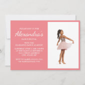 Pink Dance Considérant Photo Invitation (Devant)