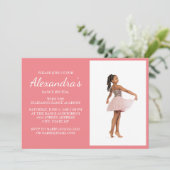 Pink Dance Considérant Photo Invitation (Debout devant)